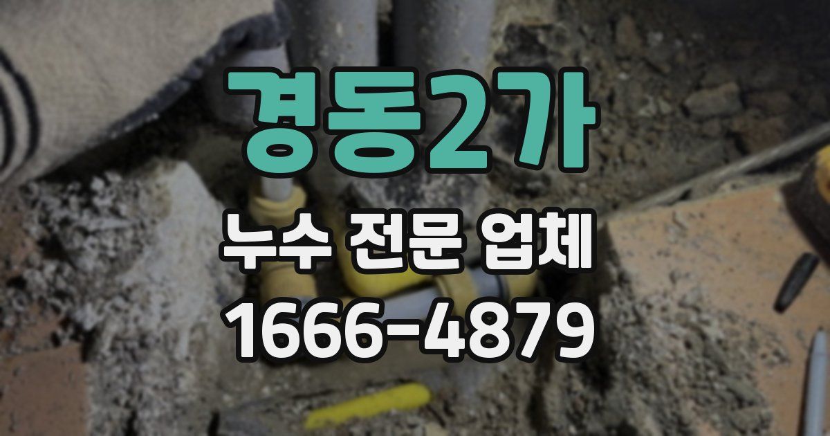 경동2가 누수 전문 업체