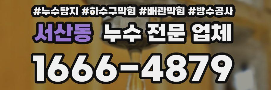 서산동 누수 전문 업체