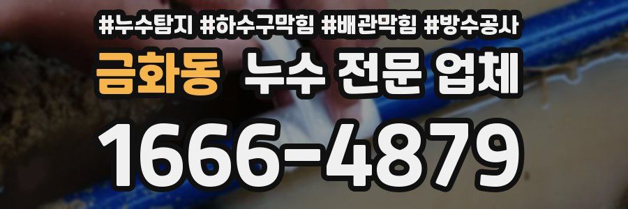 금화동 누수 전문 업체