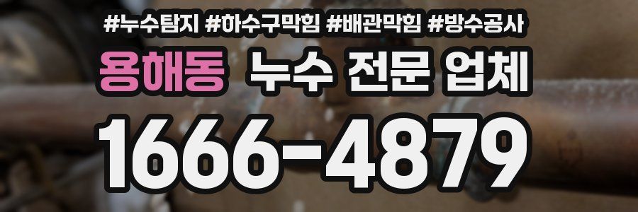 용해동 누수 전문 업체