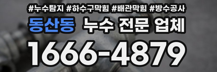 동산동 누수 전문 업체