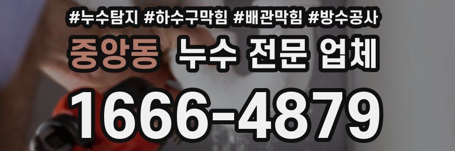 중앙동 누수 전문 업체
