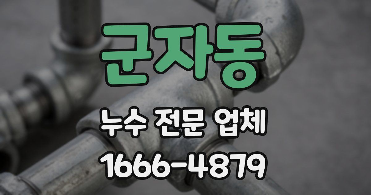 군자동 누수 전문 업체