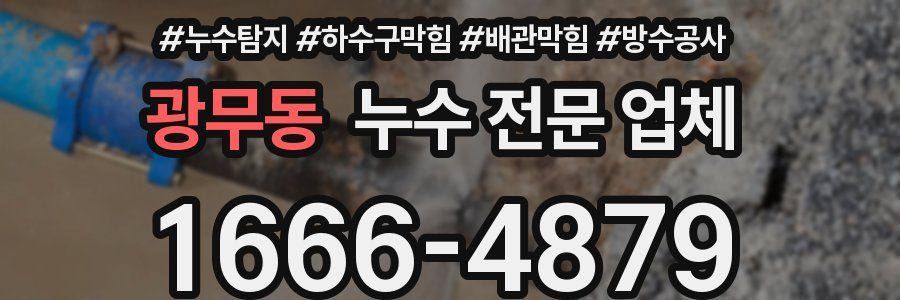 광무동 누수 전문 업체