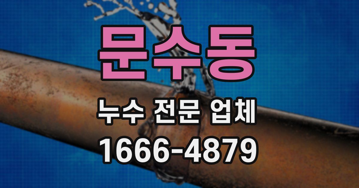 문수동 누수 전문 업체