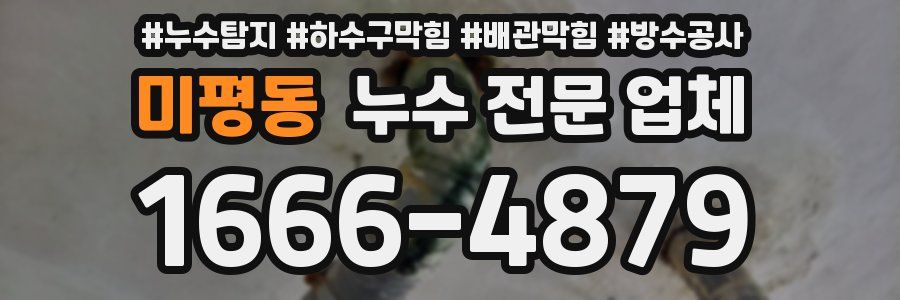 미평동 누수 전문 업체