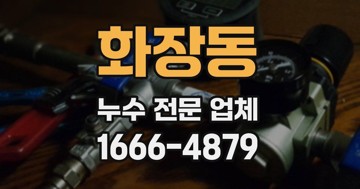화장동 누수 전문 업체