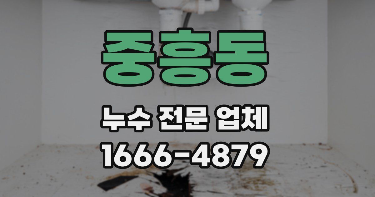 중흥동 누수 전문 업체