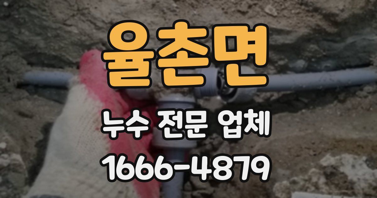 율촌면 누수 전문 업체
