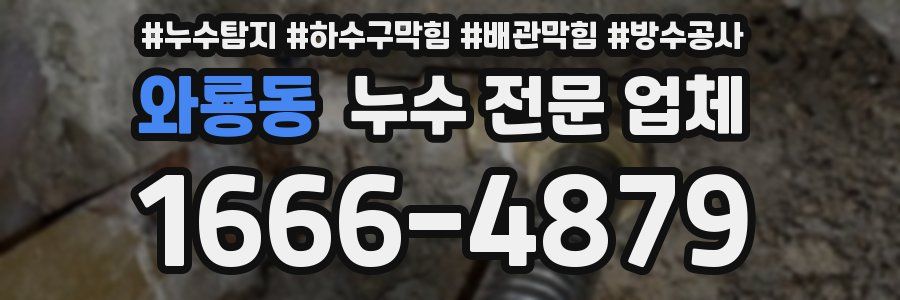 와룡동 누수 전문 업체