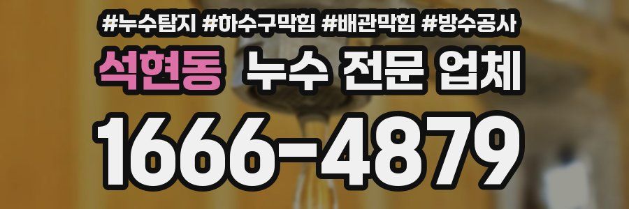석현동 누수 전문 업체