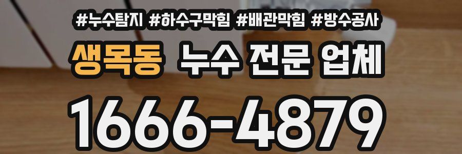 생목동 누수 전문 업체