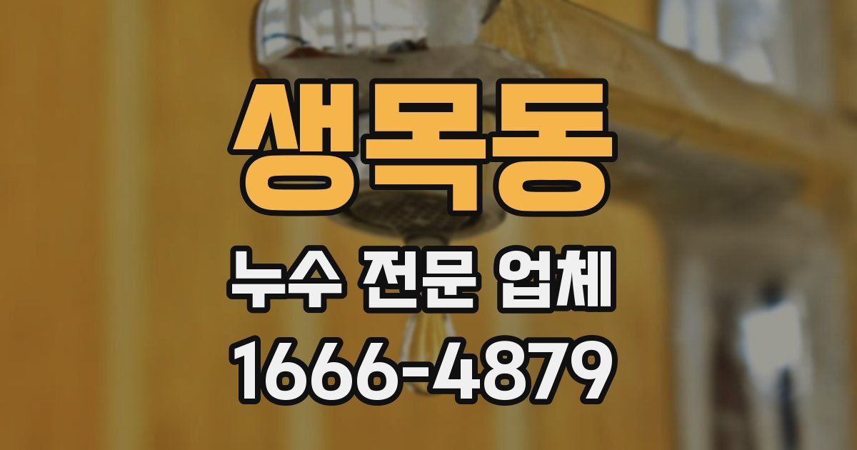 생목동 누수 전문 업체
