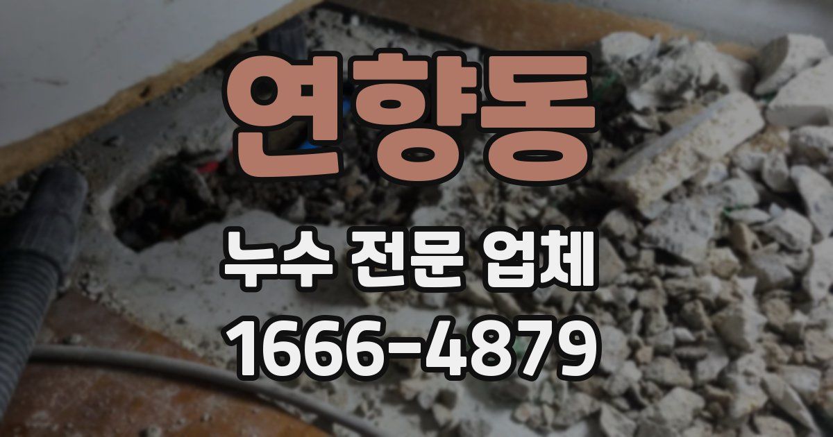 연향동 누수 전문 업체