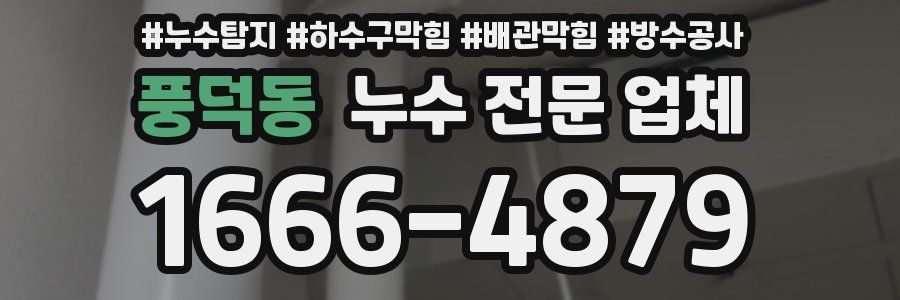 풍덕동 누수 전문 업체