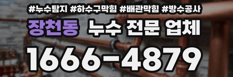 장천동 누수 전문 업체