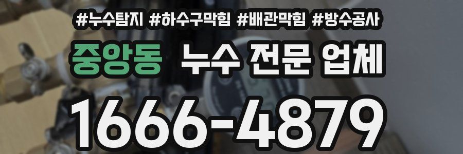 중앙동 누수 전문 업체