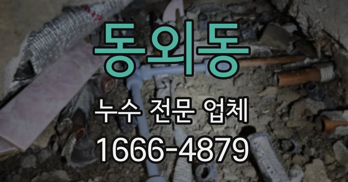 동외동 누수 전문 업체