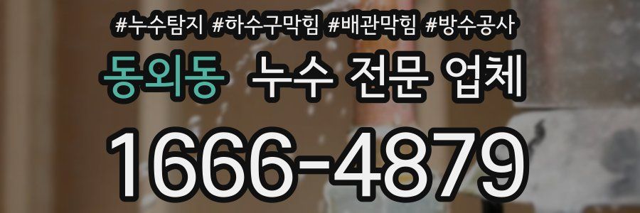 동외동 누수 전문 업체