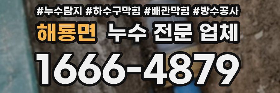 해룡면 누수 전문 업체