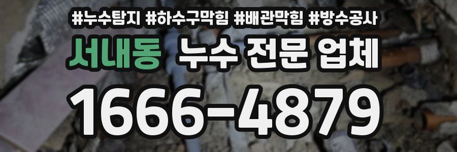 서내동 누수 전문 업체