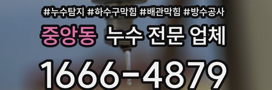 중앙동 누수 전문 업체