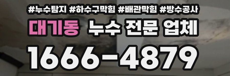 대기동 누수 전문 업체
