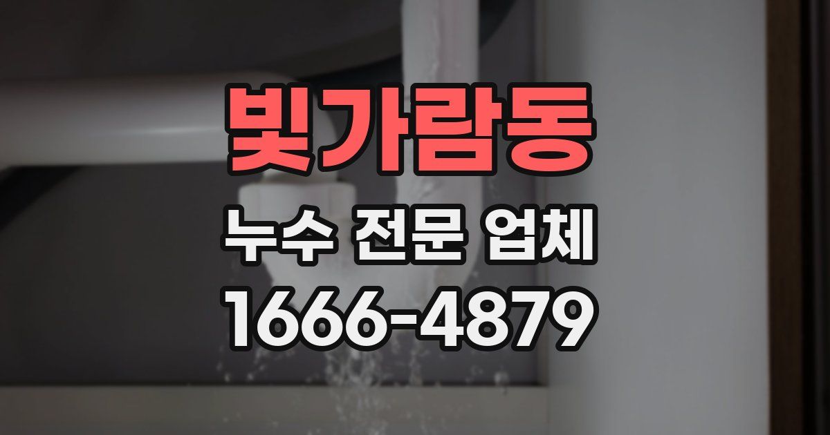 빛가람동 누수 전문 업체