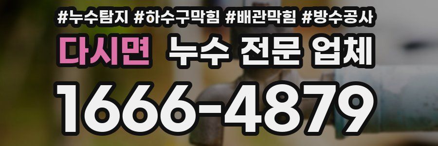 다시면 누수 전문 업체