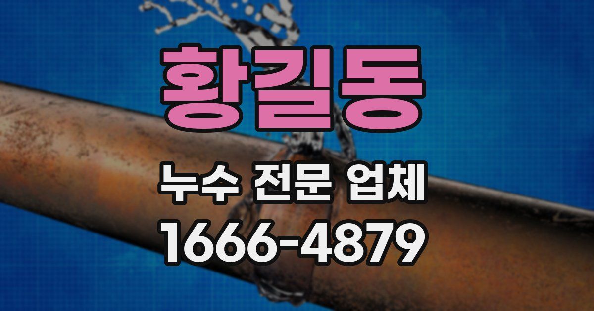 황길동 누수 전문 업체