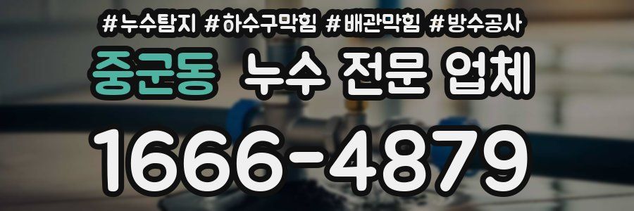 중군동 누수 전문 업체