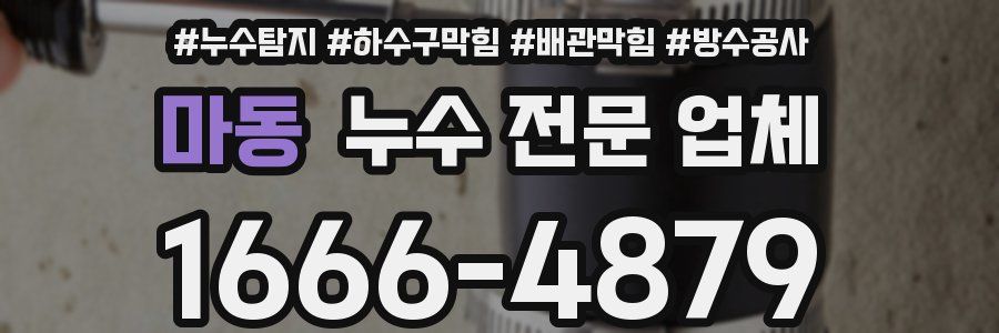 마동 누수 전문 업체