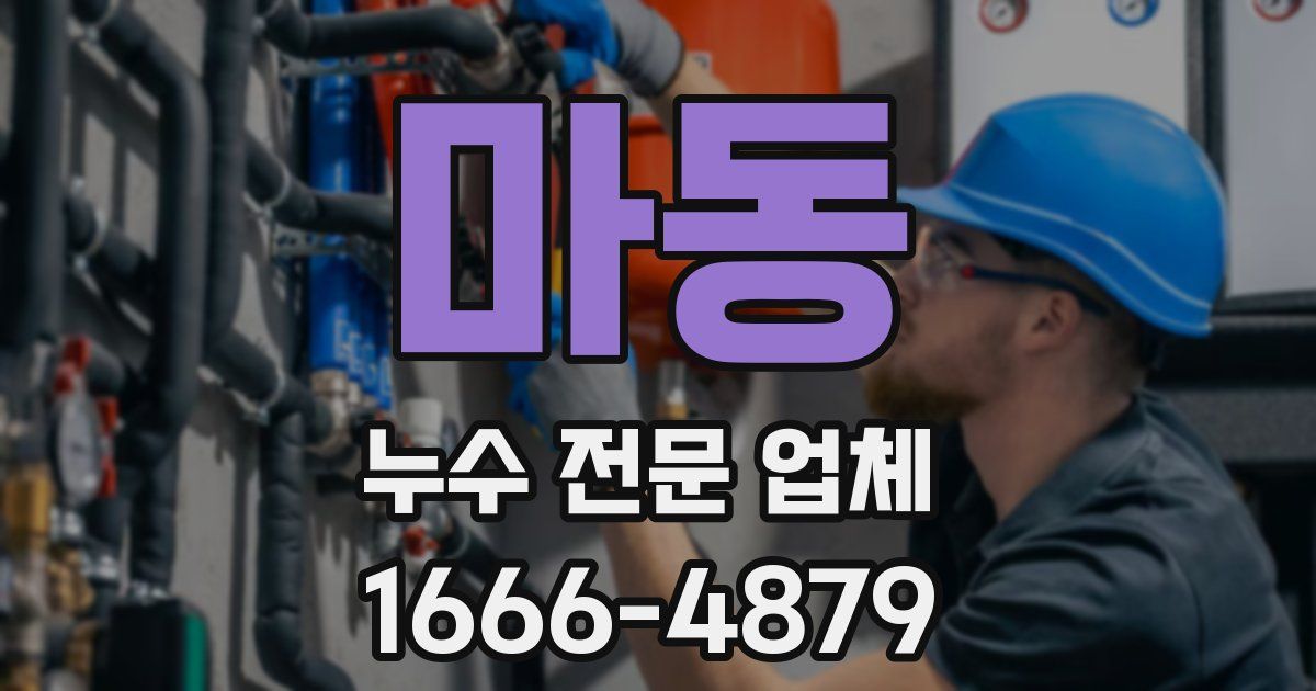 마동 누수 전문 업체