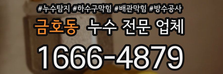 금호동 누수 전문 업체