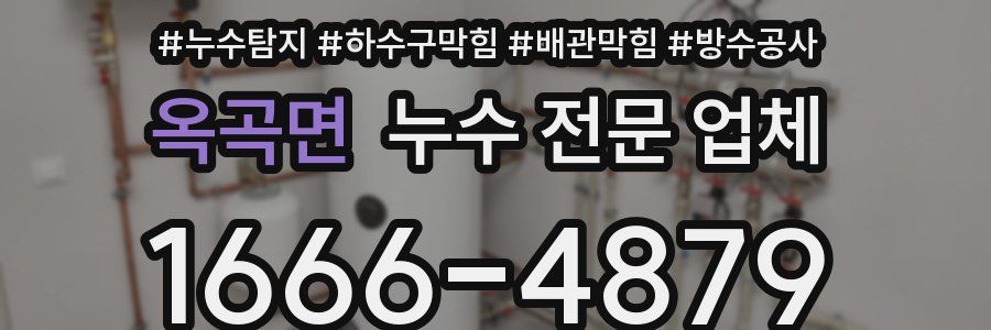 옥곡면 누수 전문 업체