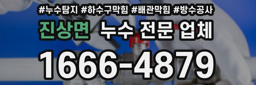 진상면 누수 전문 업체