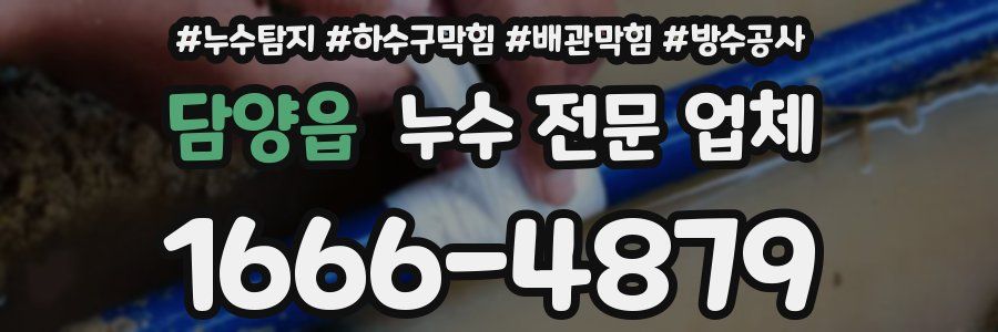 담양읍 누수 전문 업체