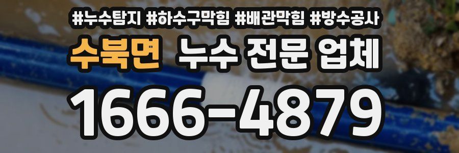 수북면 누수 전문 업체
