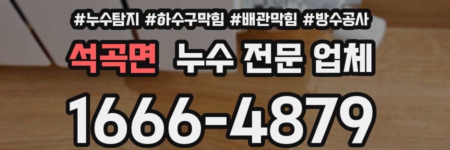 석곡면 누수 전문 업체