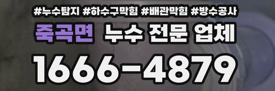 죽곡면 누수 전문 업체