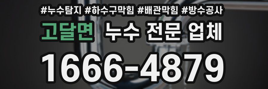 고달면 누수 전문 업체