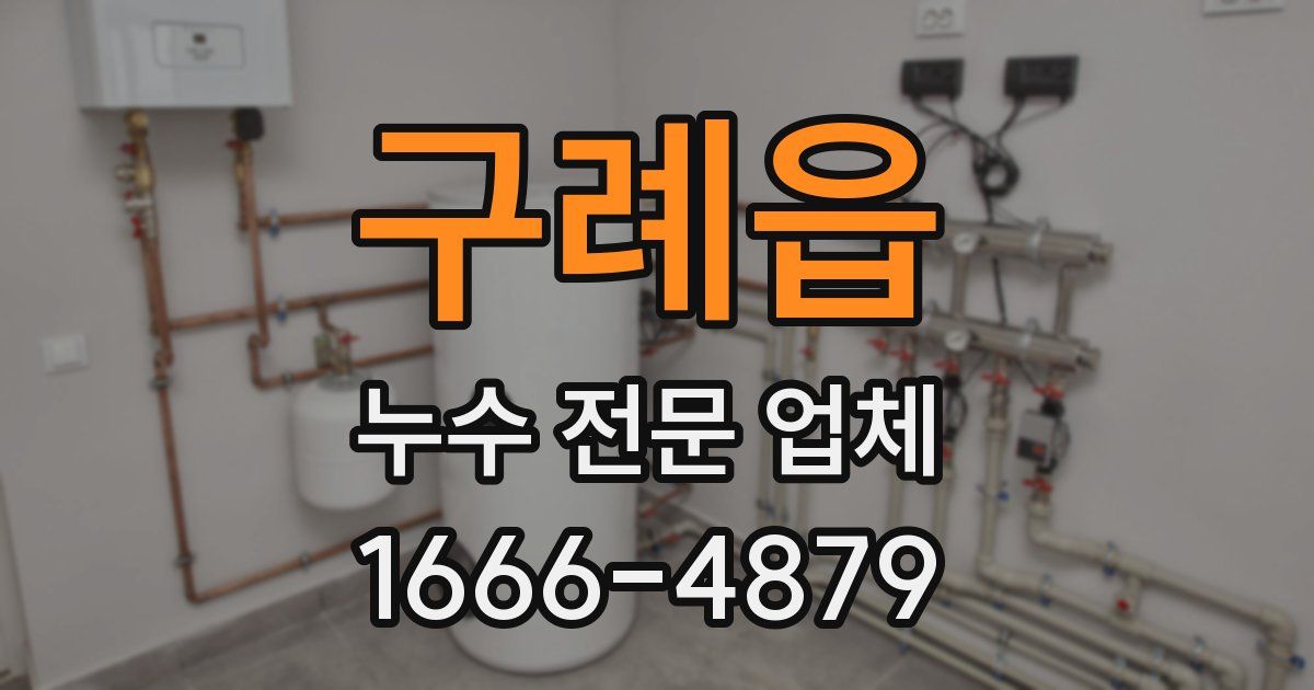 구례읍 누수 전문 업체