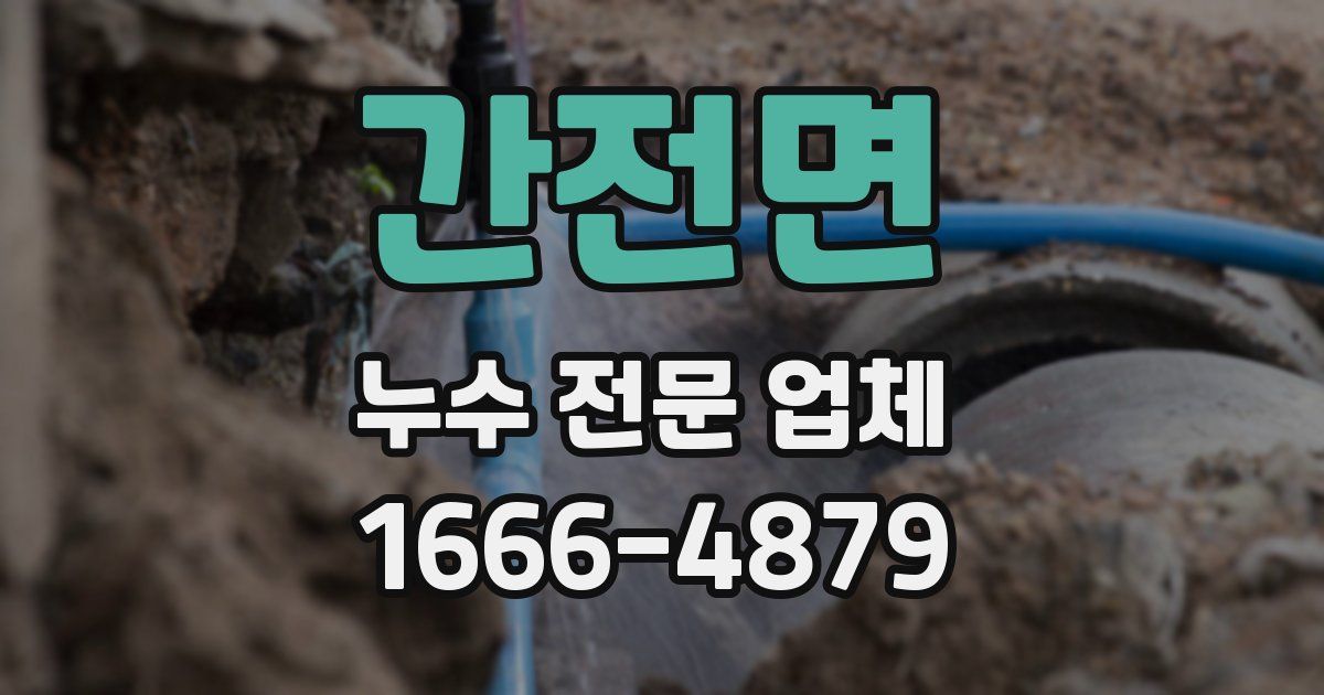 간전면 누수 전문 업체