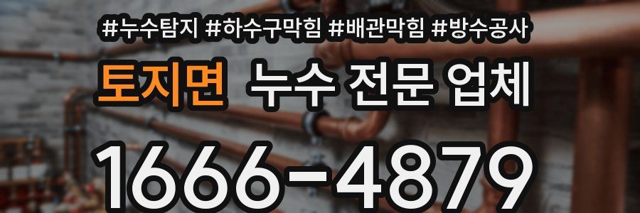 토지면 누수 전문 업체