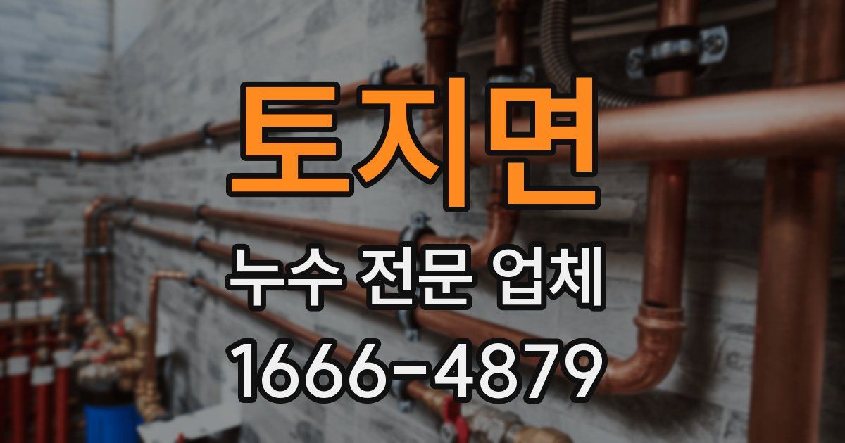 토지면 누수 전문 업체