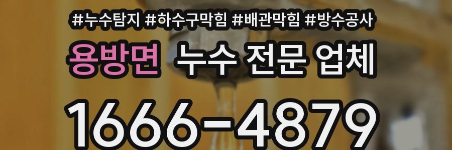 용방면 누수 전문 업체