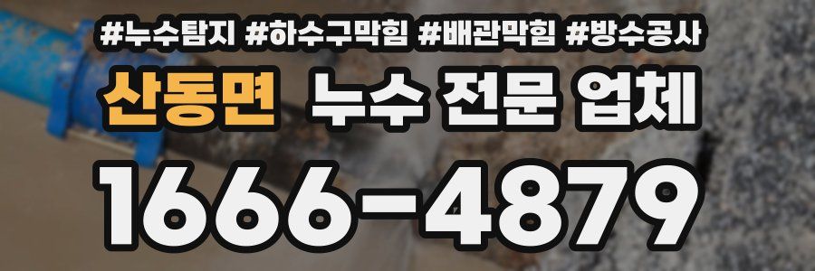 산동면 누수 전문 업체