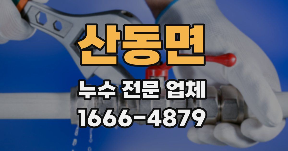 산동면 누수 전문 업체