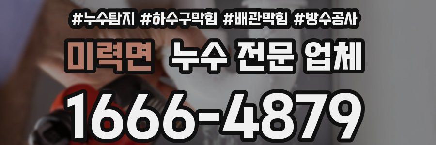 미력면 누수 전문 업체