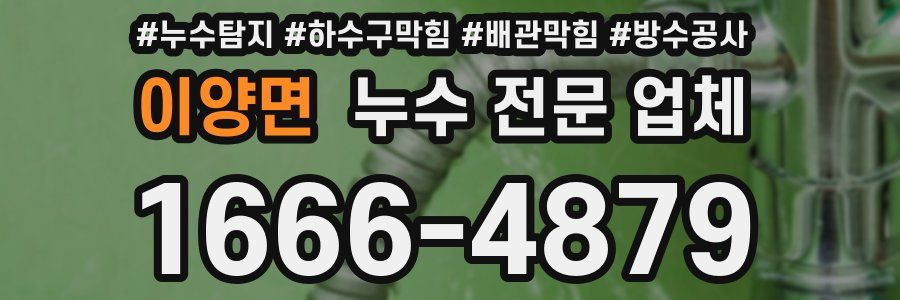 이양면 누수 전문 업체